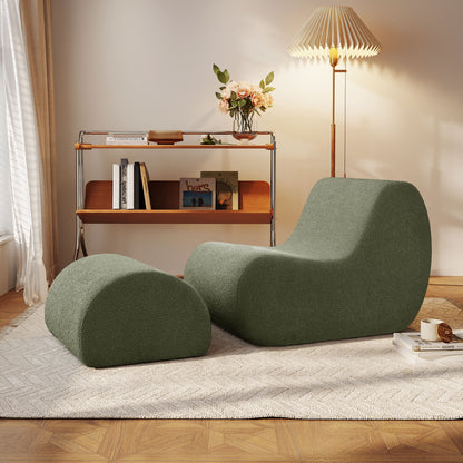 Kenvia Lounge Set – Silhouette Curve Chair & Ottosoft Seat