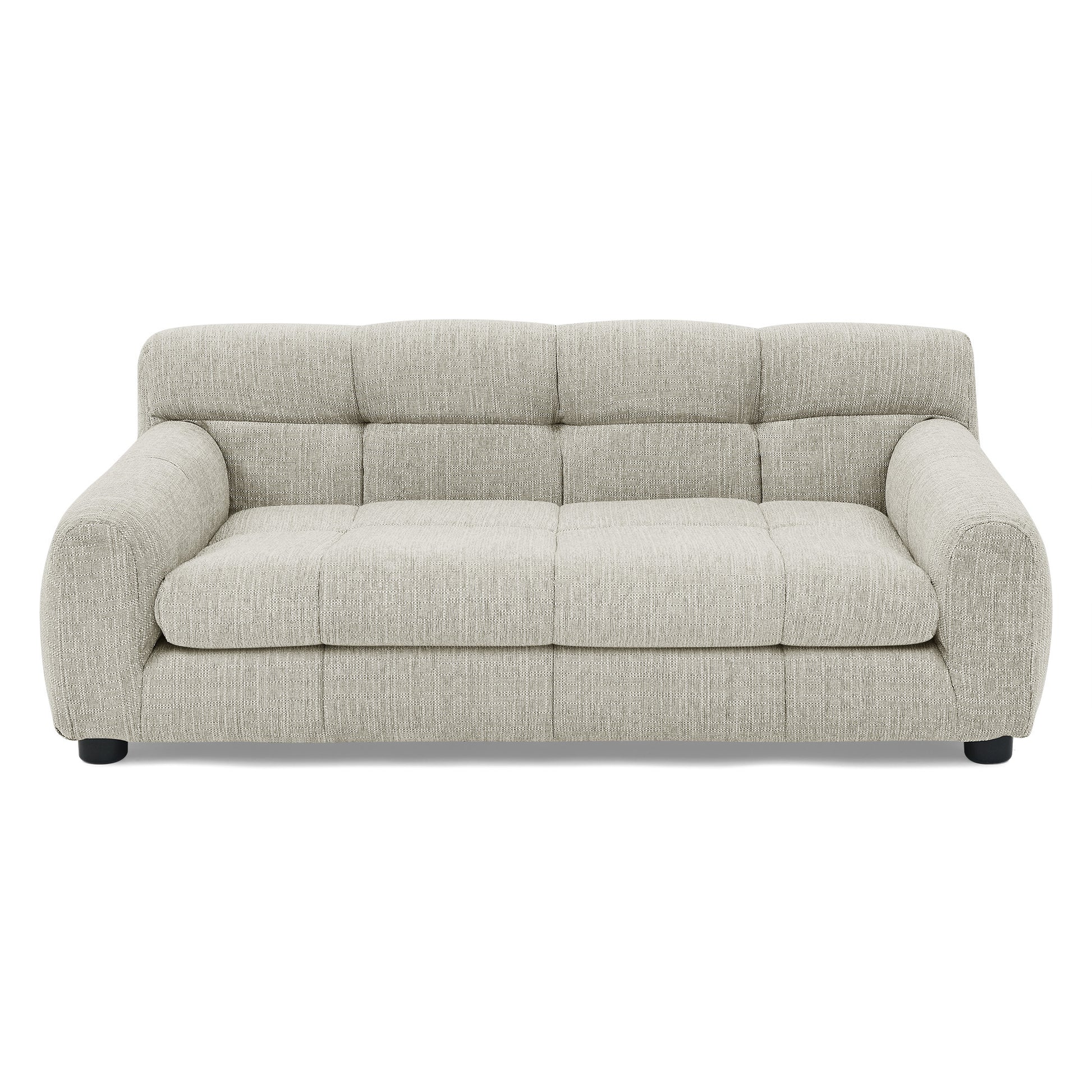 Kova Plush Pet Sofa – Beige Rectangular Dog Couch with Backrest & Side Arms for Small/Medium Breeds - JUSTLIVE NESTJUSTLIVE NEST