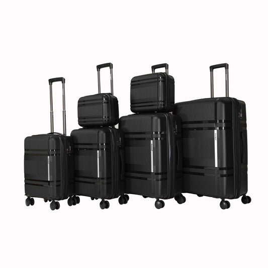 Jetera 6 - Piece Expandable Luggage Set – Lightweight Hard Shell Suitcases with Rotating Wheels & Password Lock - JUSTLIVE NESTJUSTLIVE NEST
