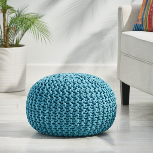 Moro Pouf – Textured Accent Seat with Plush Cushioning