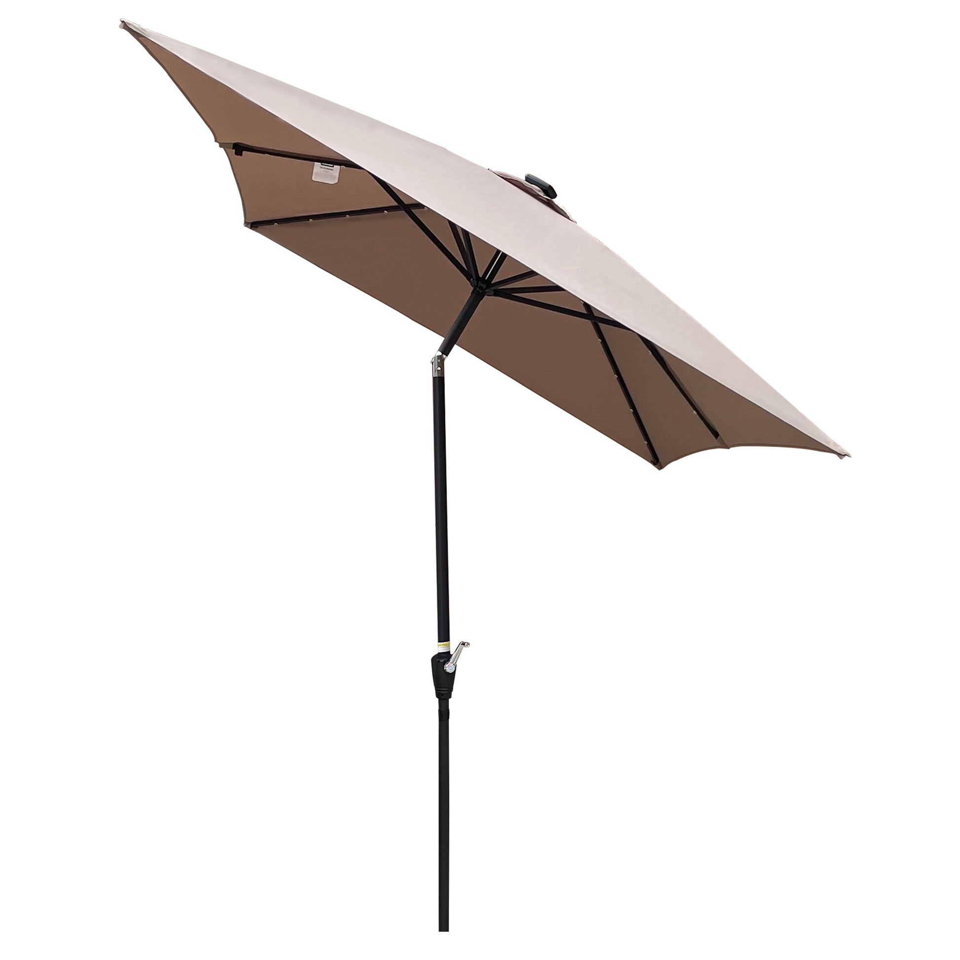 Solair 10x6.5' Rectangular LED Umbrella – Solar Crank Shade with Push - Button Tilt for Patio or Pool - JUSTLIVE NESTJUSTLIVE NEST
