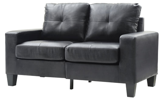 Nouvara™ Modular Loveseat – Black 2-Seater with Customizable Design Elements