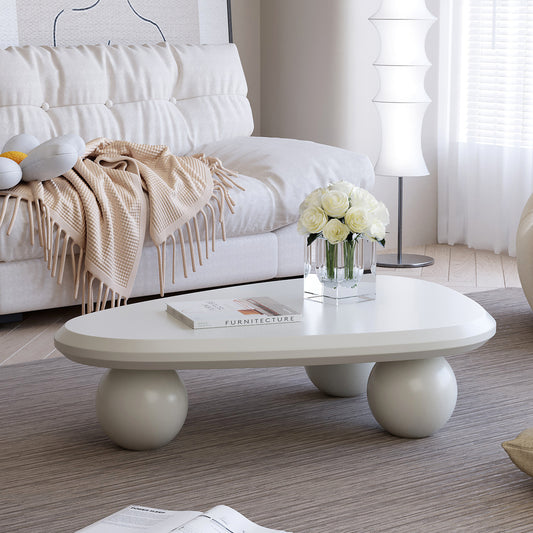 Cloudelle Accent Table – Cloud Shape with 3 Ball Legs for Compact Living Spaces