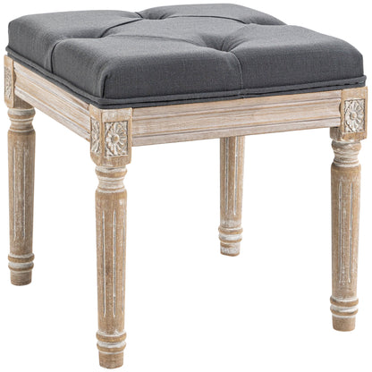 HOMCOM 51' Ottoman Storage Bench, Faux Leather Storage Chest with Lift Top, Tufted Ottoman with Storage for Living Room, Entryway, Black