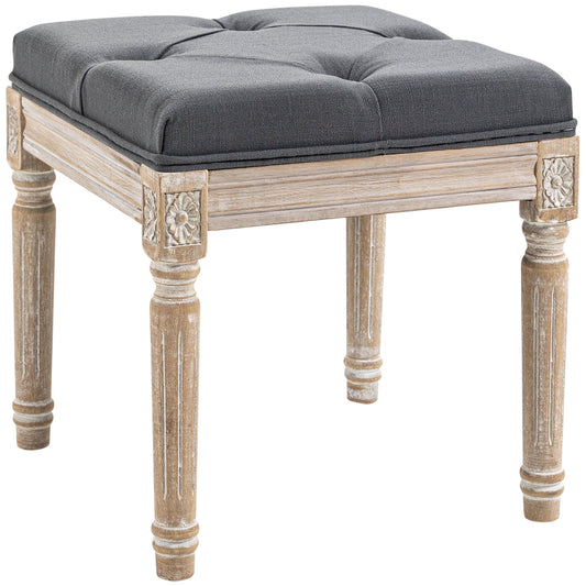 HOMCOM 51' Ottoman Storage Bench, Faux Leather Storage Chest with Lift Top, Tufted Ottoman with Storage for Living Room, Entryway, Black
