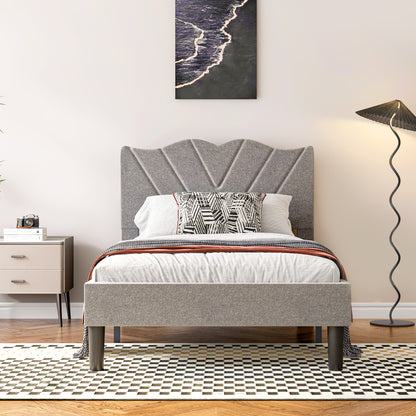 Pluvia Platform Bed – Upholstered Frame with Minimal Modern Profile