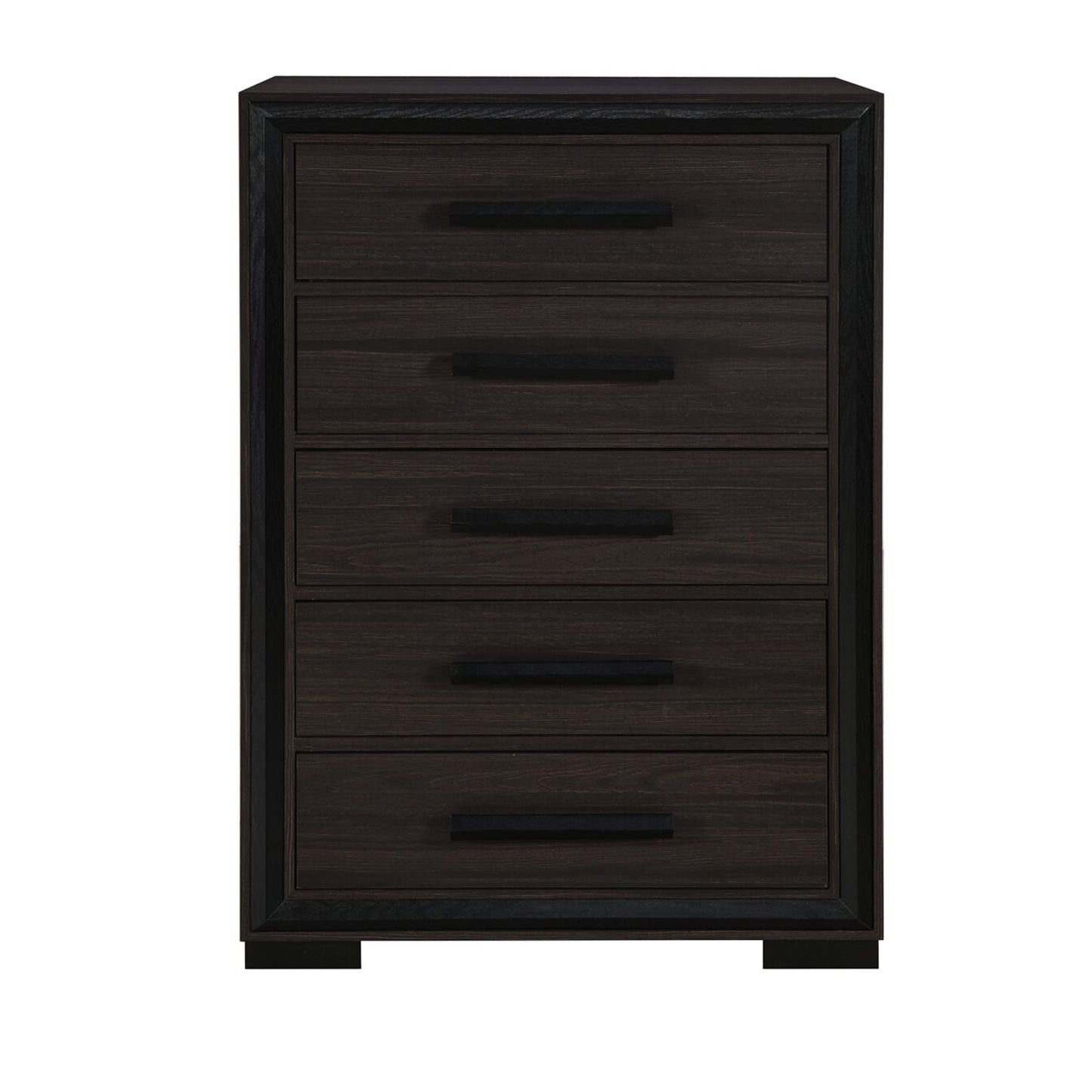 Adelmo Chest – Warm Brown Wooden Chest with 4 Drawers & Decorative Beveled Frame