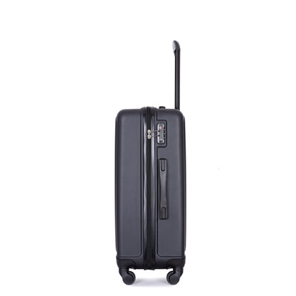 Jetera 3 - Piece ABS Luggage Set – Black Lightweight Suitcases with Spinner Wheels & TSA Lock (20"/24"/28") - JUSTLIVE NESTJUSTLIVE NEST