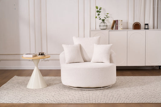 Elysian Swivel Comfort – Premium Crochet Yarn Chair with Full Sponge Swivel Function