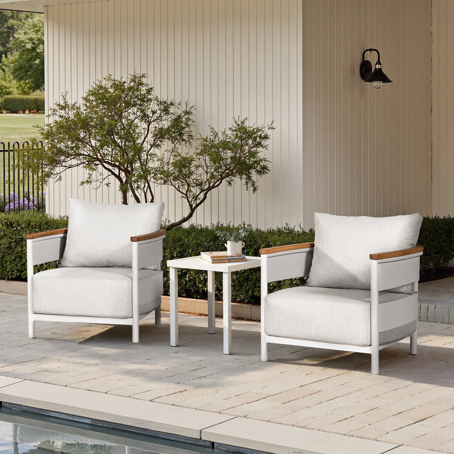 Nestra Egg Swing Chair – Beige Wicker Hanging Lounge with Stand for Indoor or Outdoor Relaxation