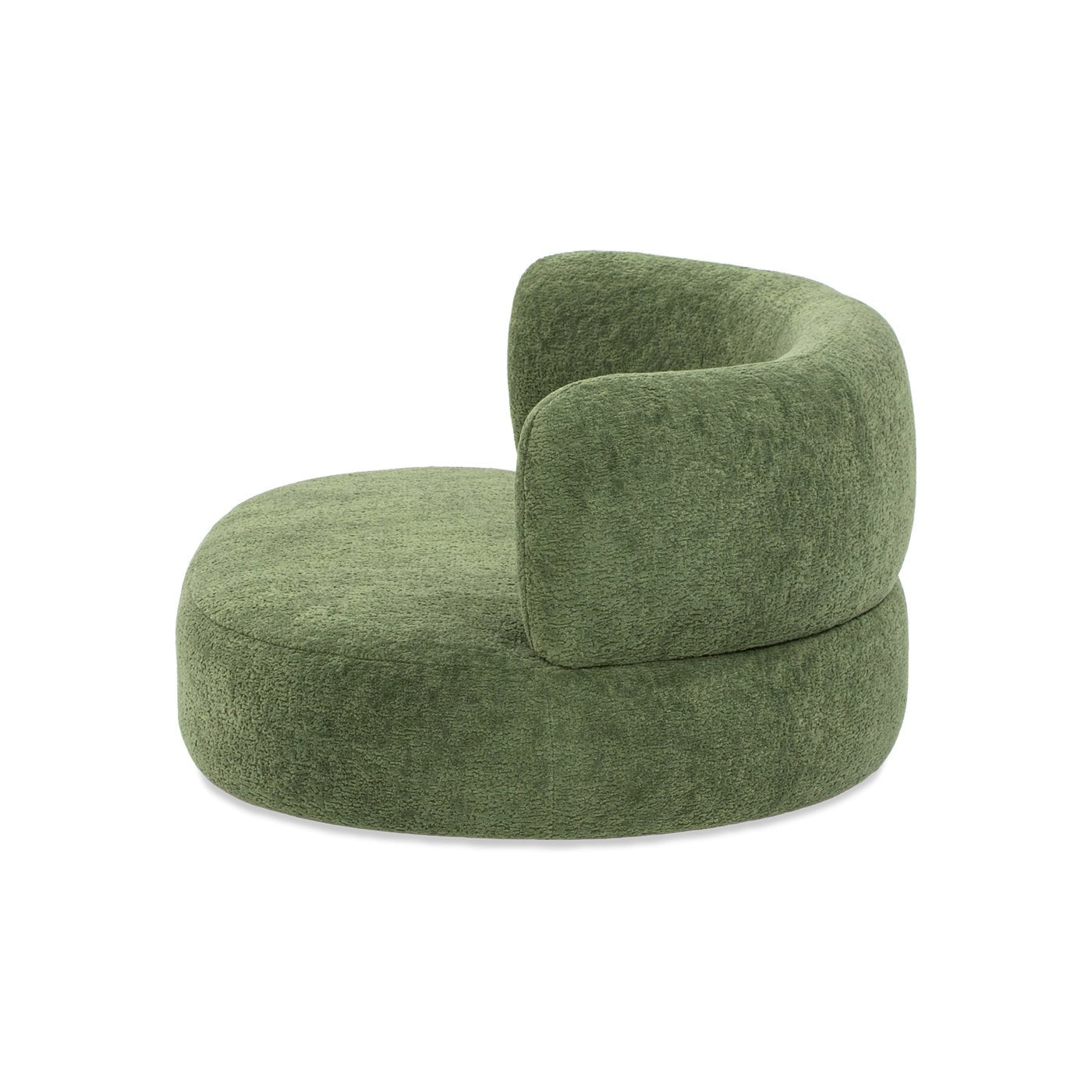 Shep 36" Curved Dog Sofa – Moss Green Fleece Lounge for Medium - Sized Pets - JUSTLIVE NESTJUSTLIVE NEST