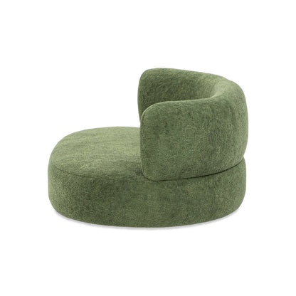 Shep 36" Curved Dog Sofa – Moss Green Fleece Lounge for Medium - Sized Pets - JUSTLIVE NESTJUSTLIVE NEST