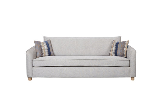 NestEdge ‘SandNest” Sofa – Soft Sand Fabric | 2 Down Pillows Included