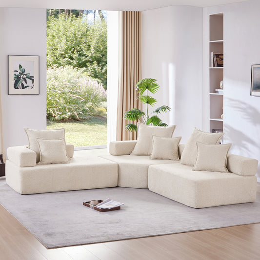 NoirFlex™  Luxe Lounge – Oversized Plush Seating Trio with Flexible Layout