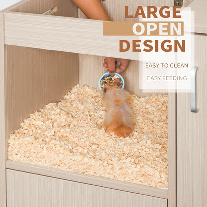 Teko 4 - Tier Habitat Cage – Wooden Hamster Enclosure with Acrylic Windows & Storage Base - JUSTLIVE NESTJUSTLIVE NEST