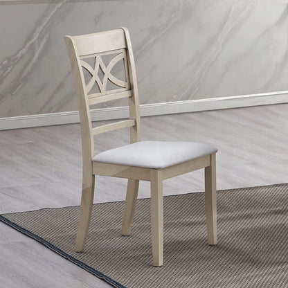 Calvin Dining Chairs – 2 Antique Gray Formal Seats with Padded Cushions