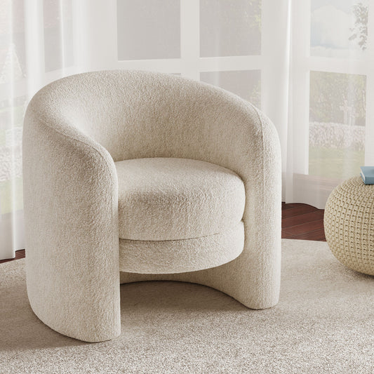 Clyma Chair – Ivorynest Bouclé, Plushcurve Silhouette