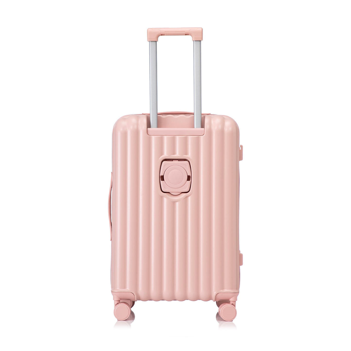 Jetera 3 - Piece Spinner Luggage Set – Pink ABS with USB Port, Cup & Phone Holder (20"/24"/28") - JUSTLIVE NESTJUSTLIVE NEST