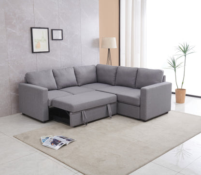 Grey Convertible Sleeper Lounge – Modular Sofa Bed