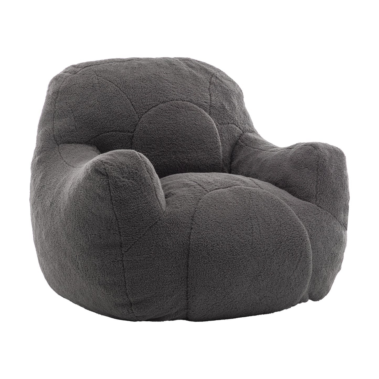 Vesta Tuft Chair – Dark Gray Teddy Bean Chair for Dorms, Living Rooms, or Lounging