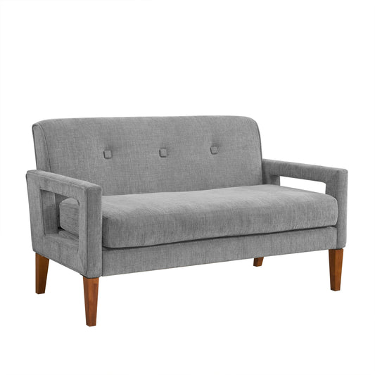 Sereno Luxe Gray Loveseat – Elegant Chenille Upholstery with Pocket Coil Comfort