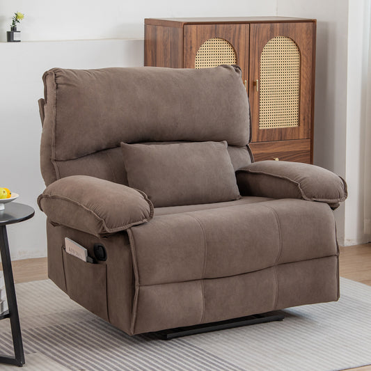 Tavell XL Recliner – Oversized Manual Lounge Chair with Plush Cushioning for Living Room