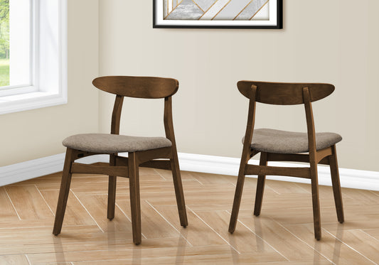 Denvra Chair Set – Sandline Upholstery, Darkwood Base, Slimform Dining Profile