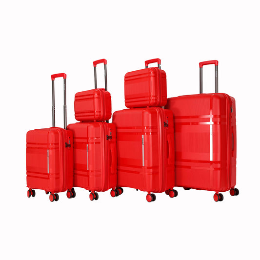 Jetera 6 - Piece Hard Shell Luggage Set – Expandable Spinner Suitcases with Password Lock & Lightweight Frames - JUSTLIVE NESTJUSTLIVE NEST
