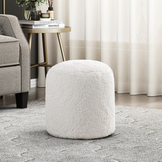 Flarra Pouf – Ivoryfuzz Finish, CozyNest Floor Seat