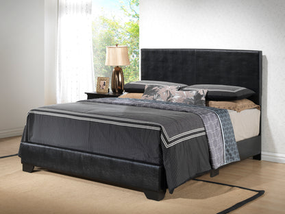 Vellix Queen Bed – Black Upholstered Frame for Casual Interiors