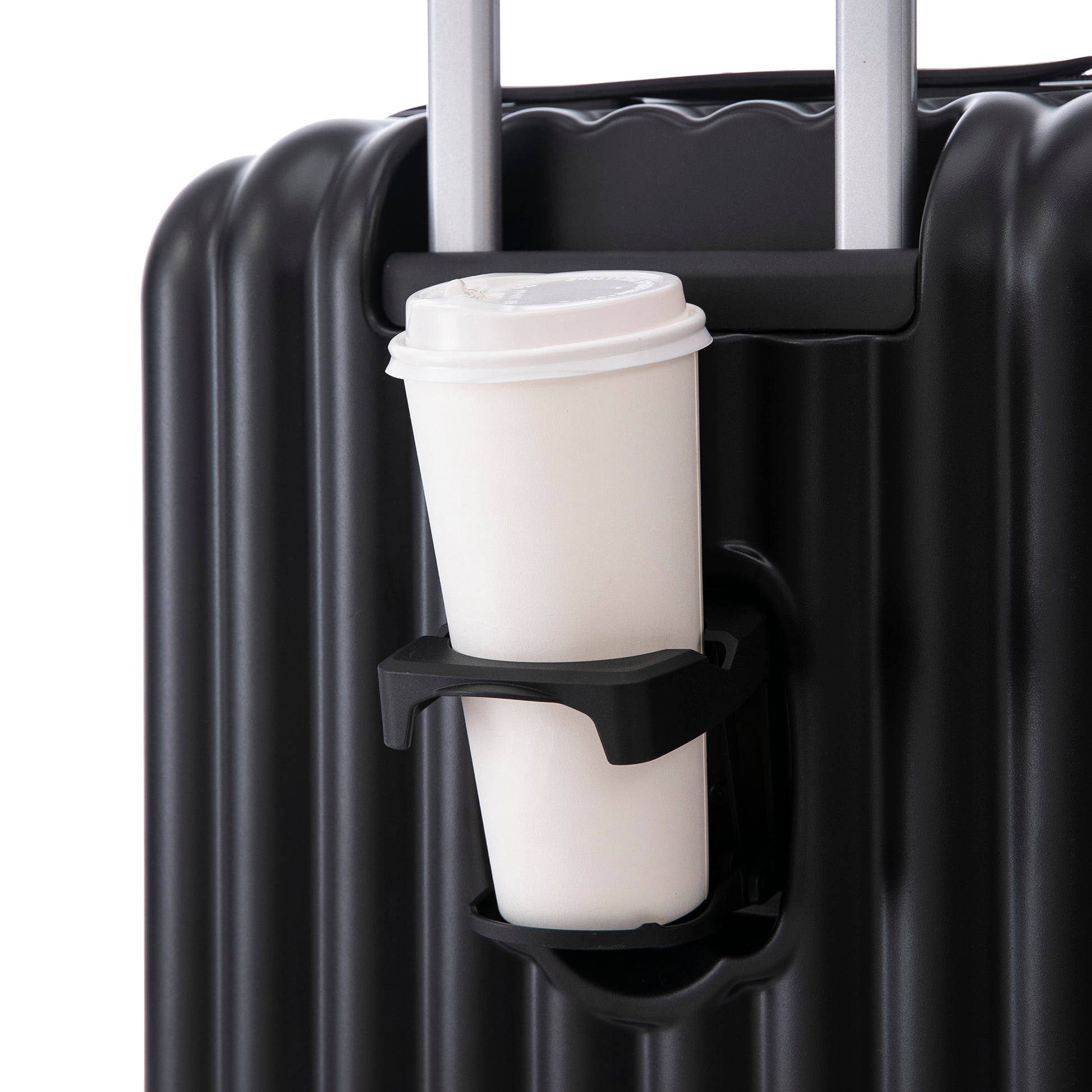 Jetera 3 - Piece ABS Luggage Set – Black Suitcases with Spinner Wheels, USB Port, Cup & Phone Holder (20/24/28") - JUSTLIVE NESTJUSTLIVE NEST