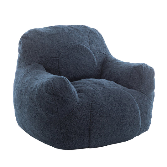 Vesta Tuft Chair – Dark Blue Teddy Bean Chair with Tufted Foam and Cozy Form
