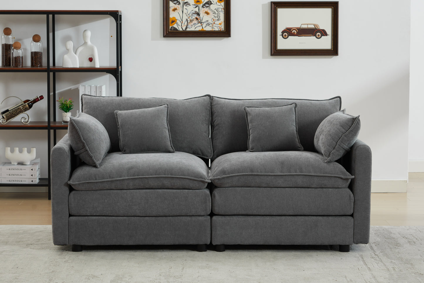 2-Seat Modular Lounge – L-Shape Compact Sofa for Cozy Living Spaces