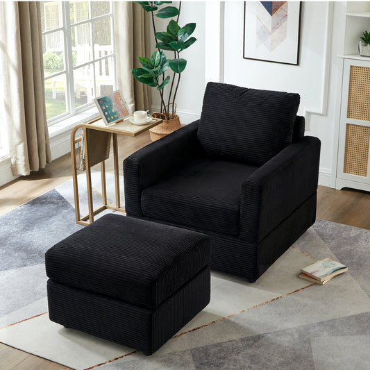 Cordelle Lounger Set – Nightcord Upholstery, Restease Ottoman