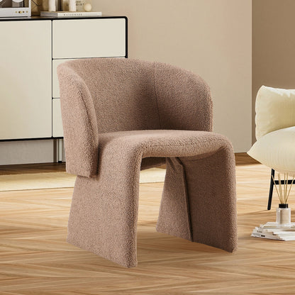 Teddira Accent Chair – Brown Upholstered Comfy Side Chair