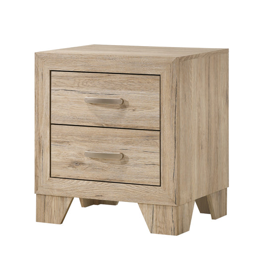 Miquel Chest – Natural Finish Wood Nightstand with Soft-Tone Frame