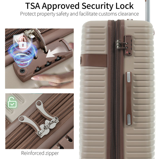 Jetera 4 - Piece ABS Travel Set – Lightweight Hard Shell Luggage with Spinner Wheels, Packing Cubes & TSA Lock (16/20/24/28") - JUSTLIVE NESTJUSTLIVE NEST