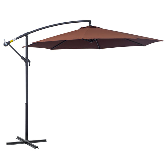 Solair 10' Cantilever Umbrella – Square Hanging Shade with Tilt & 360° Rotation (Red) - JUSTLIVE NESTJUSTLIVE NEST