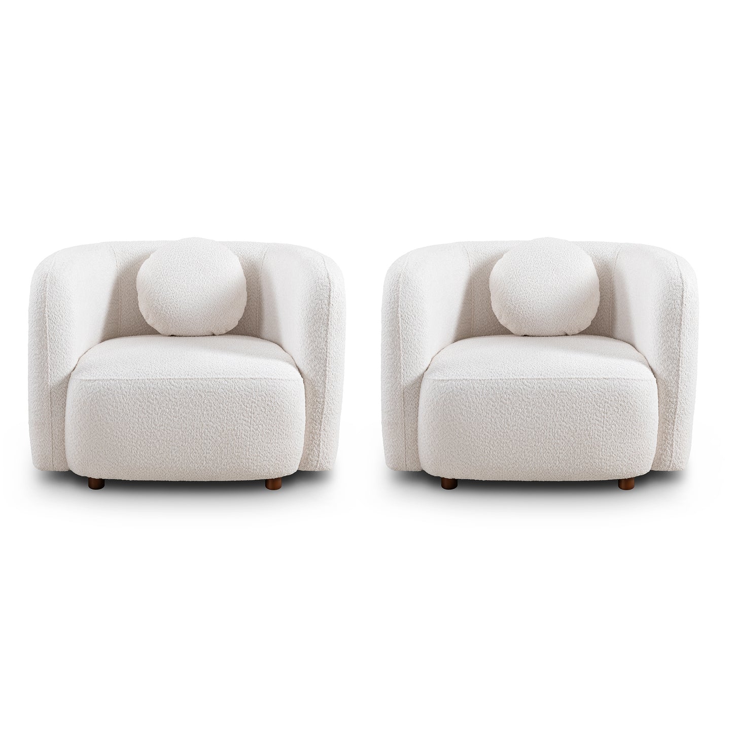 Solvara Chair Set – Squareform Bouclé, CloudSoft Seat, Japandi-Inspired Frame