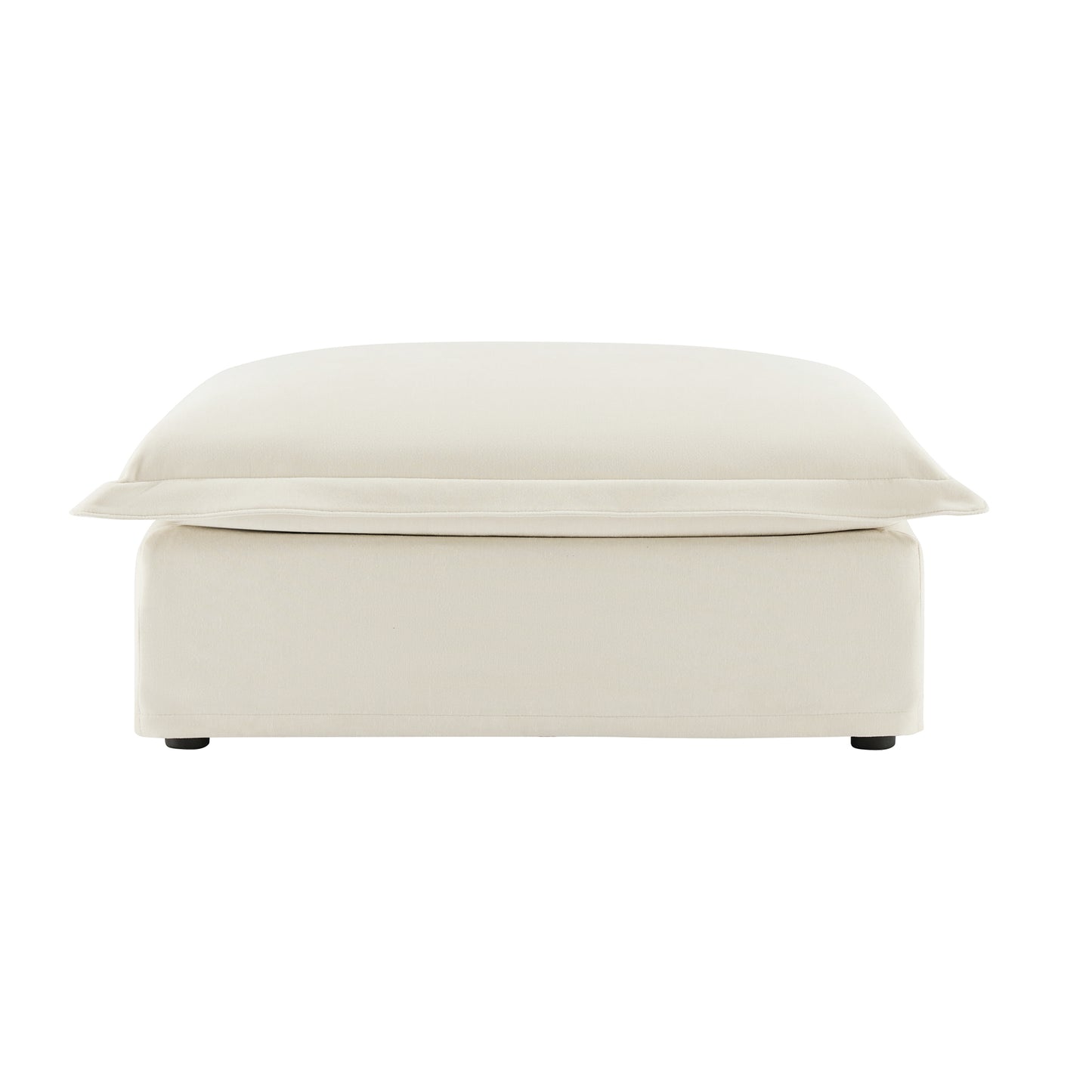Kovala Ottoman – Creamplush Finish, CozyCore Design