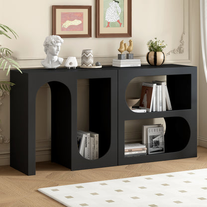 Modvian Console Table – Rectangular Frame with Curved Interior (Modular)