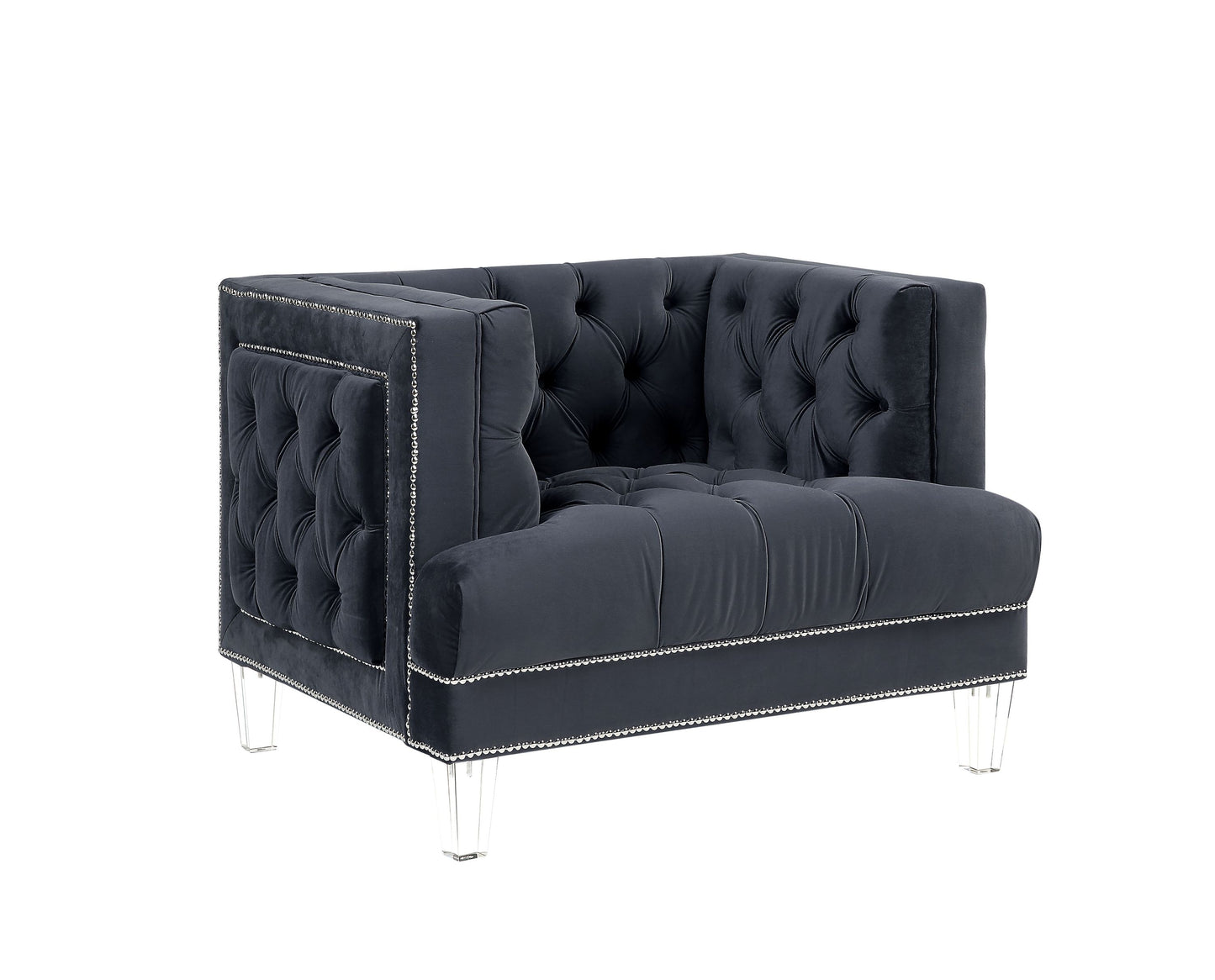 Ansario Chair – Charcoal Velvet, DeepComfort Design, LuxeForm Silhouette