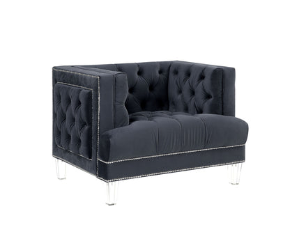 Ansario Chair – Charcoal Velvet, DeepComfort Design, LuxeForm Silhouette