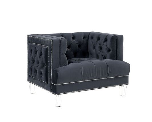 Ansario Chair – Charcoal Velvet, DeepComfort Design, LuxeForm Silhouette