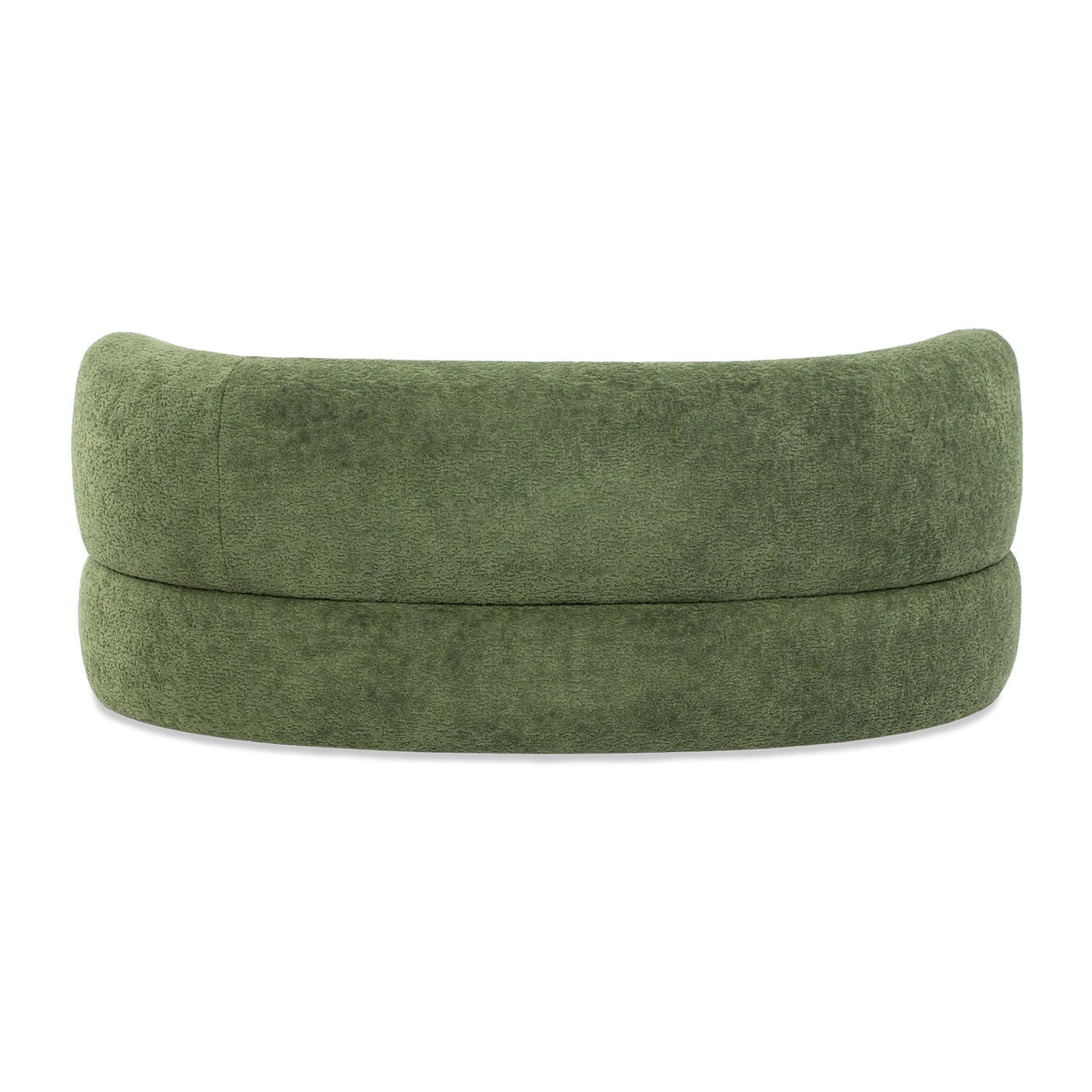 Shep 36" Curved Dog Sofa – Moss Green Fleece Lounge for Medium - Sized Pets - JUSTLIVE NESTJUSTLIVE NEST