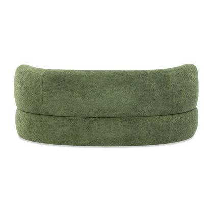 Shep 36" Curved Dog Sofa – Moss Green Fleece Lounge for Medium - Sized Pets - JUSTLIVE NESTJUSTLIVE NEST