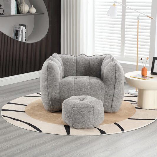 Spara Plus Lounger – Square Foam Sofa with Footstool and Durable Cover for Reading & Gaming