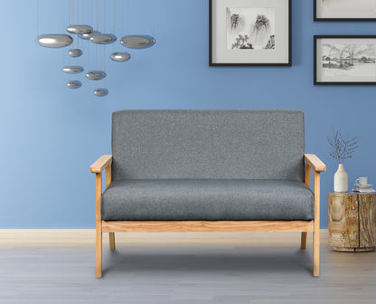 Serevia™ 45' Slate Gray Loveseat – Compact Upholstered 2-Seater for Contemporary Spaces