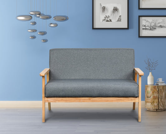 Serevia™ 45' Slate Gray Loveseat – Compact Upholstered 2-Seater for Contemporary Spaces