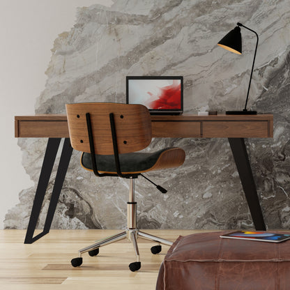 Lowry Desk – Minimalist Writing Desk with Storage and Natural Finish